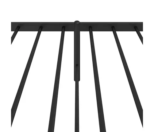 Gultas Rāmis Ar Galvgali, Melns Metāls, 100X200 Cm Vidaxl