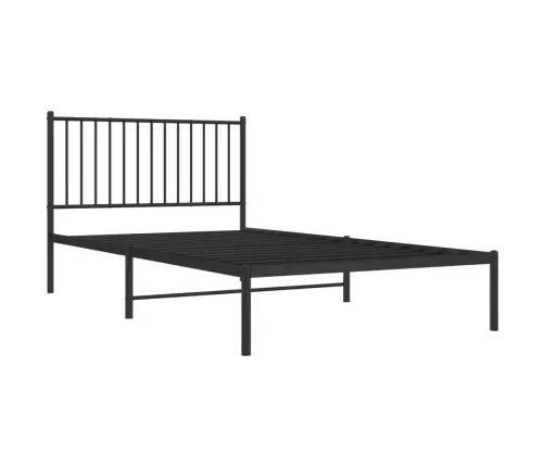 Metallist Voodiraam Peatsiga, Must, 107 X 203 Cm