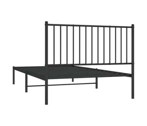 Metallist Voodiraam Peatsiga, Must, 107 X 203 Cm