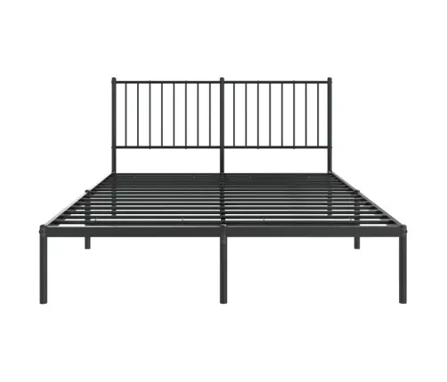 Metallist Voodiraam Peatsiga, Must, 140X200 Cm