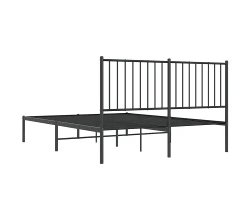 Metallist Voodiraam Peatsiga, Must, 140X200 Cm