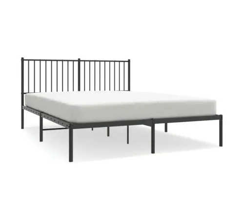 Metalinis Lovos Rėmas Su Galvūgaliu, Juodos Spalvos, 160X200Cm
