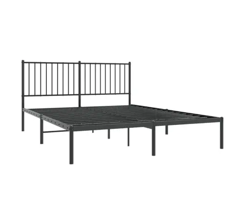 Metalinis Lovos Rėmas Su Galvūgaliu, Juodos Spalvos, 160X200Cm