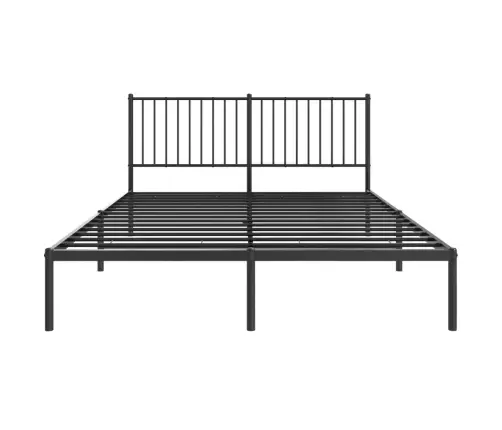 Metalinis Lovos Rėmas Su Galvūgaliu, Juodos Spalvos, 160X200Cm