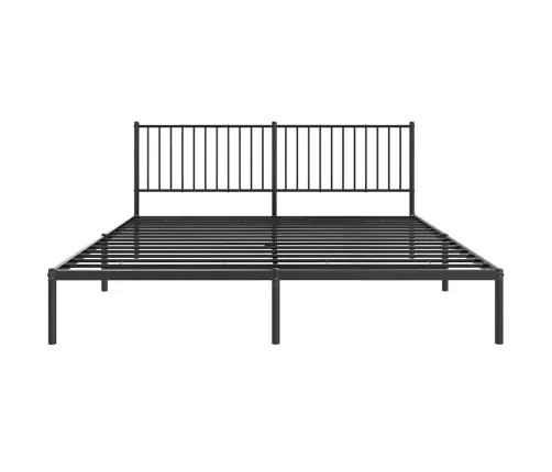 Metalinis Lovos Rėmas Su Galvūgaliu, Juodos Spalvos, 183X213Cm