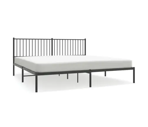 Gultas Rāmis Ar Galvgali, Melns Metāls, 200X200 Cm Vidaxl Gultas Rāmis Ar Galvgali, Melns Metāls, 200X200 Cm Vidaxl