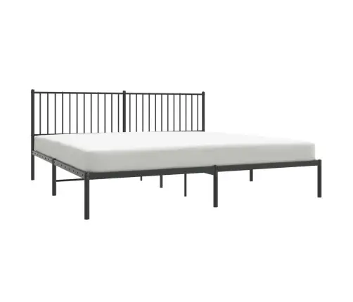 Gultas Rāmis Ar Galvgali, Melns Metāls, 200X200 Cm Vidaxl Gultas Rāmis Ar Galvgali, Melns Metāls, 200X200 Cm Vidaxl