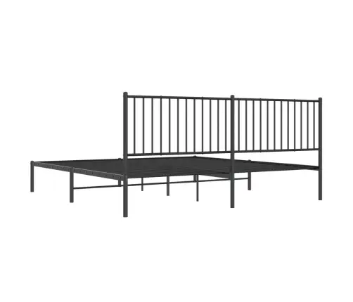 Gultas Rāmis Ar Galvgali, Melns Metāls, 200X200 Cm Vidaxl Gultas Rāmis Ar Galvgali, Melns Metāls, 200X200 Cm Vidaxl