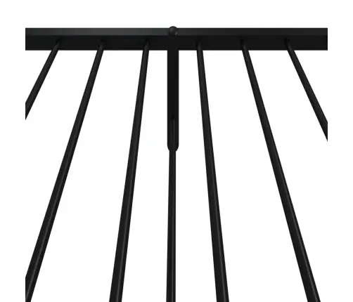 Metallist Voodiraam Peatsi Ja Jalutsiga, Must, 75 X 190 Cm