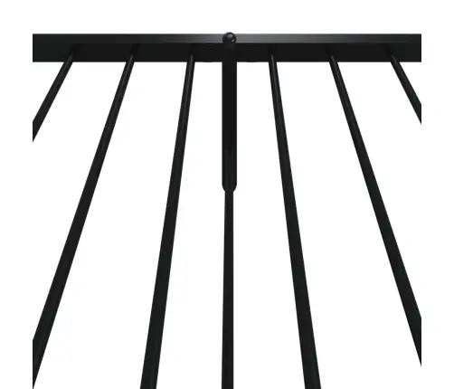 Gultas Rāmis Ar Galvgali Un Kājgali, Melns Metāls, 80X200 Cm Vidaxl