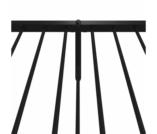 Gultas Rāmis Ar Galvgali Un Kājgali, Melns Metāls, 100X190 Cm Vidaxl