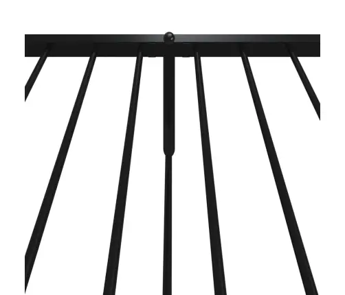 Gultas Rāmis Ar Galvgali Un Kājgali, Melns Metāls, 107X203 Cm Vidaxl