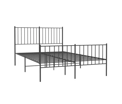 Lovos Rėmas Su Galvūgaliu/Kojūgaliu, Juodas, 120X200cm Metalas