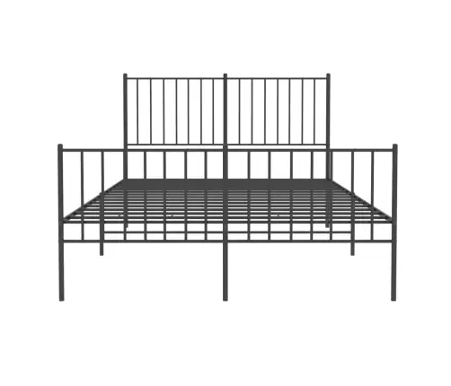 Lovos Rėmas Su Galvūgaliu/Kojūgaliu, Juodas, 120X200cm Metalas