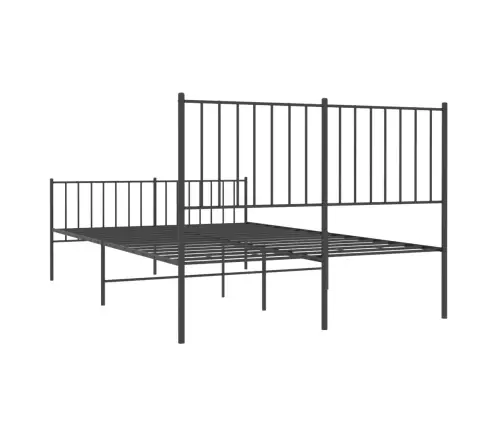 Lovos Rėmas Su Galvūgaliu/Kojūgaliu, Juodas, 120X200cm Metalas
