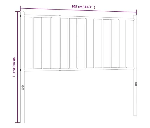 Gultas Galvgalis, Metāls, Melns, 100 Cm Vidaxl