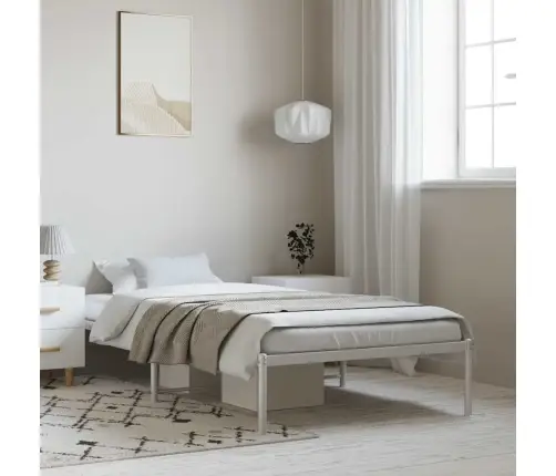 Metalinis Lovos Rėmas, Baltos Spalvos, 100X190 Cm