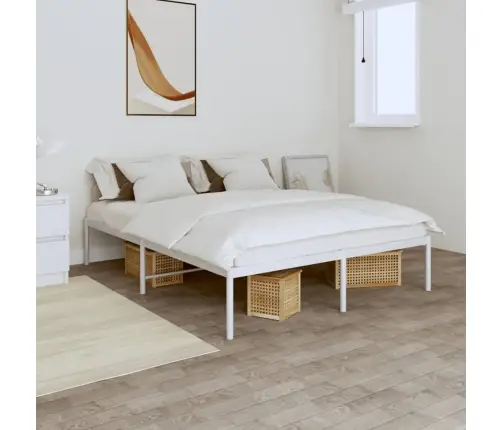 Gultas Rāmis, Balts Metāls, 140X200 Cm Vidaxl