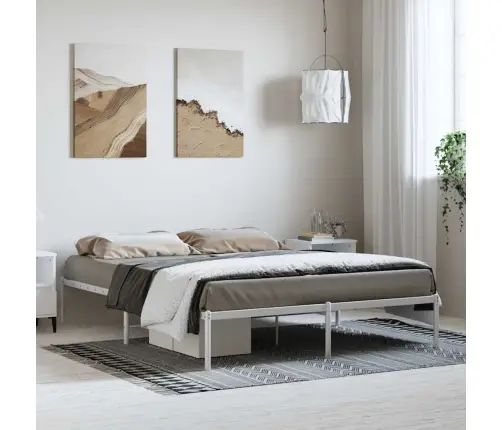 Metalinis Lovos Rėmas, Baltos Spalvos, 150X200 Cm