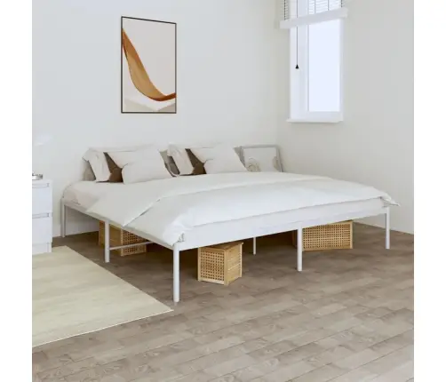 Metalinis Lovos Rėmas, Baltos Spalvos, 180X200 Cm