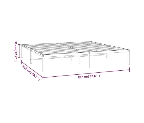 Metalinis Lovos Rėmas, Baltos Spalvos, 183X213Cm