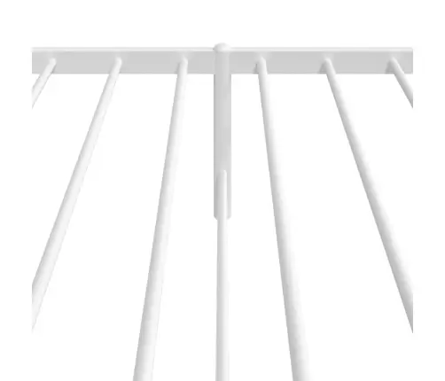 Metallist Voodiraam Peatsiga, Ilma Madratsita, Valge, 75X190 Cm