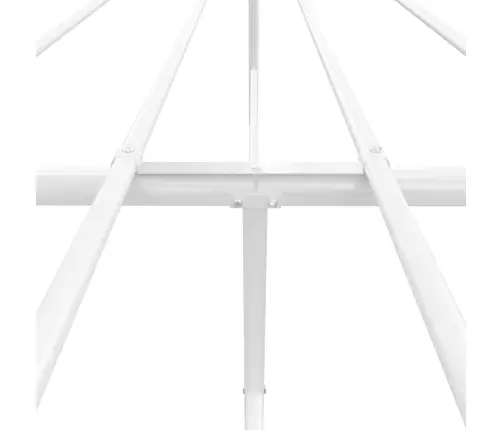 Gultas Rāmis Ar Galvgali, Balts Metāls, 140X200 Cm Vidaxl
