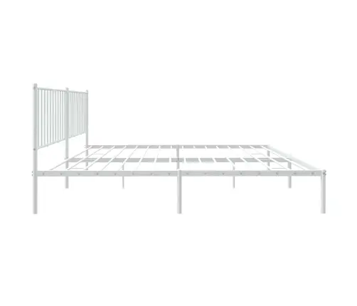 Gultas Rāmis Ar Galvgali, Balts Metāls, 183X213 Cm Vidaxl