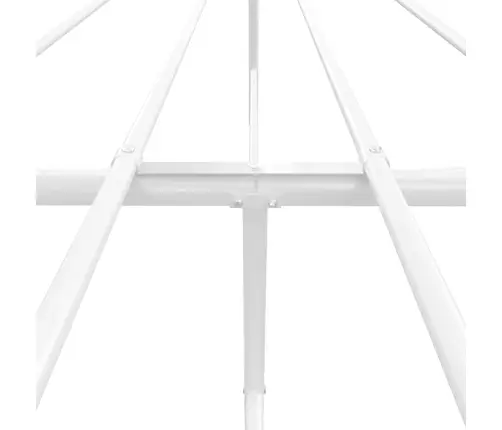 Gultas Rāmis Ar Galvgali, Balts Metāls, 183X213 Cm Vidaxl