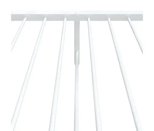 Metallist Voodiraam Peatsi Ja Jalutsiga, Valge, 75X190 Cm