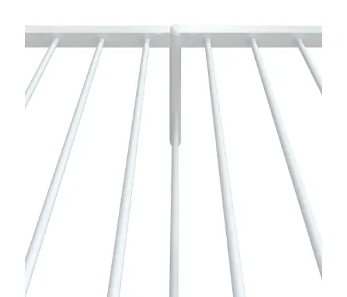 Metallist Voodiraam Peatsi Ja Jalutsiga, Valge, 80 X 200 Cm