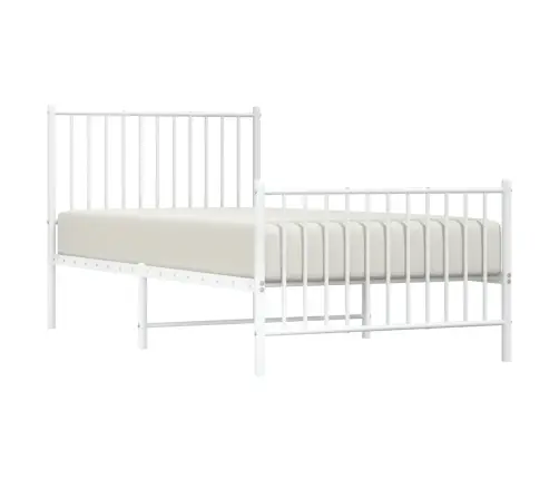 Lovos Rėmas Su Galvūgaliu/Kojūgaliu, Baltas, 90X190cm Metalas