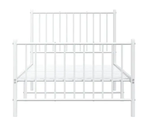 Lovos Rėmas Su Galvūgaliu/Kojūgaliu, Baltas, 90X190cm Metalas
