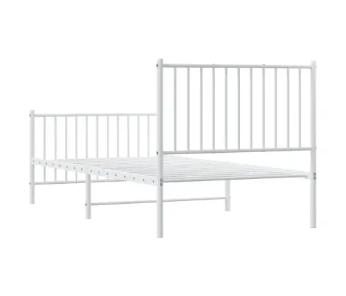 Lovos Rėmas Su Galvūgaliu/Kojūgaliu, Baltas, 90X190cm Metalas