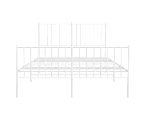 Lovos Rėmas Su Galvūgaliu/Kojūgaliu, Baltas, 120X190cm Metalas