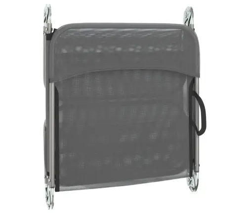 Saliekami Sauļošanās Krēsli, 2 Gab., Pelēks Tekstilēns, Tērauds Vidaxl