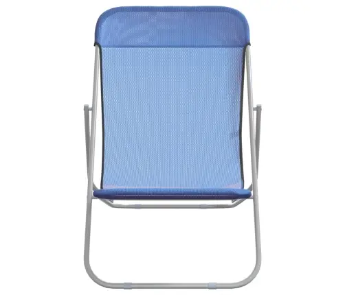 Paplūdimio Kėdės, 2Vnt., Mėlynos, Tekstilenas Ir Plienas