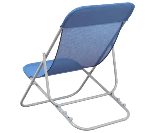 Paplūdimio Kėdės, 2Vnt., Mėlynos, Tekstilenas Ir Plienas