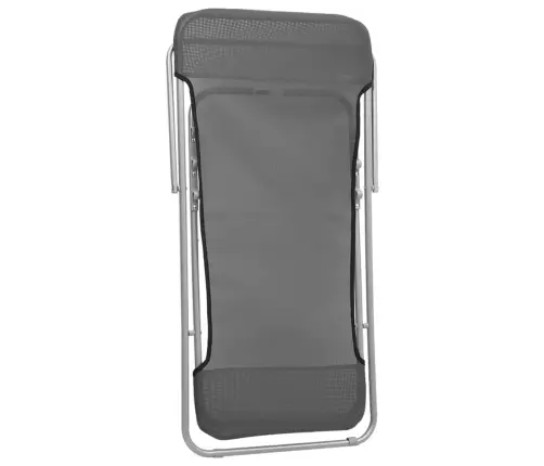 Paplūdimio Kėdės, 2Vnt., Pilkos, Tekstilenas Ir Plienas