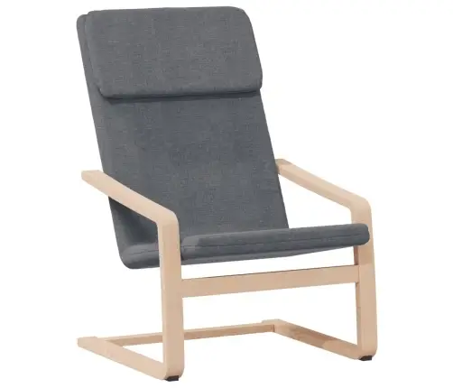 Poilsio Kėdė Su Pakoja, Tamsiai Pilkos Spalvos, Audinys