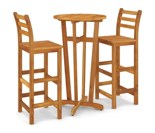 Trīsdaļīgs Dārza Bāra Mēbeļu Komplekts, Akācijas Masīvkoks Vidaxl