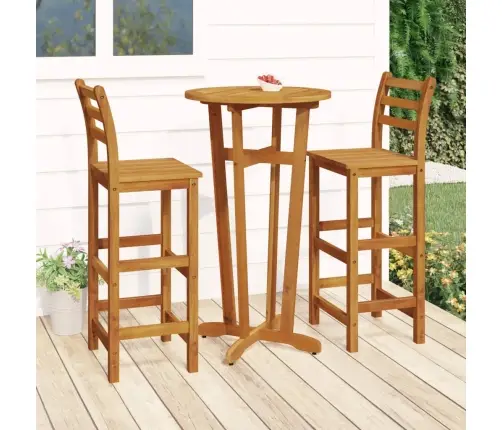 Trīsdaļīgs Dārza Bāra Mēbeļu Komplekts, Akācijas Masīvkoks Vidaxl