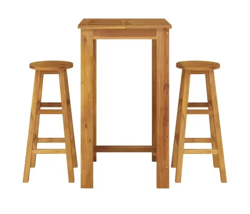 Trīsdaļīgs Dārza Bāra Mēbeļu Komplekts, Akācijas Masīvkoks Vidaxl