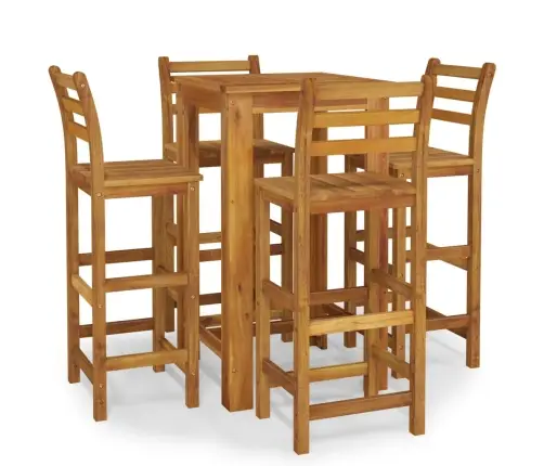 5-Daļīgs Dārza Bāra Mēbeļu Komplekts, Akācijas Masīvkoks Vidaxl