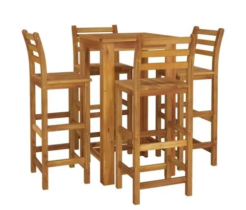 5-Daļīgs Dārza Bāra Mēbeļu Komplekts, Akācijas Masīvkoks Vidaxl