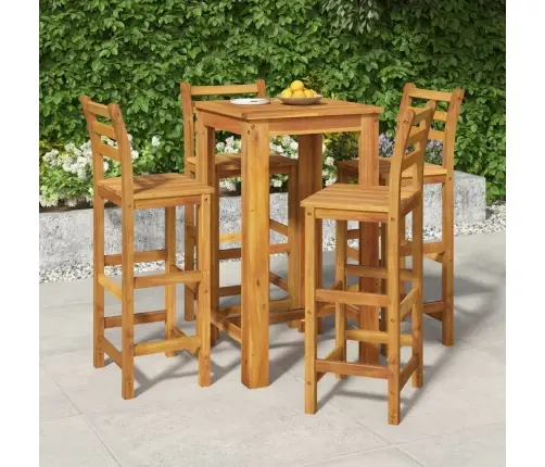 5-Daļīgs Dārza Bāra Mēbeļu Komplekts, Akācijas Masīvkoks Vidaxl