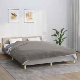 Smaguma Sega Ar Pārvalku, Pelēka, 200X230 Cm, 13 Kg, Audums Vidaxl