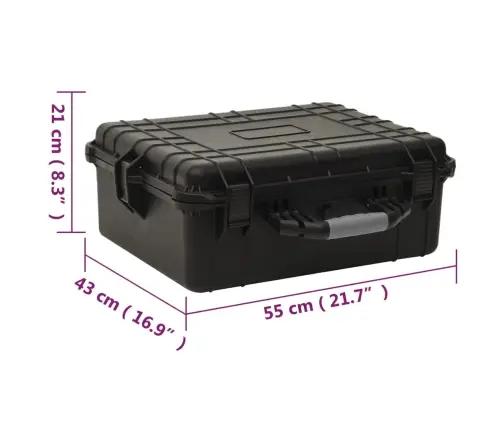Pārnēsājams Lidojumu Koferis, Melns, 55X43X21 Cm, Pp Vidaxl