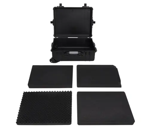 Lidojumu Koferis Ar Riteņiem, Melns, 63X50X23 Cm, Pp Vidaxl