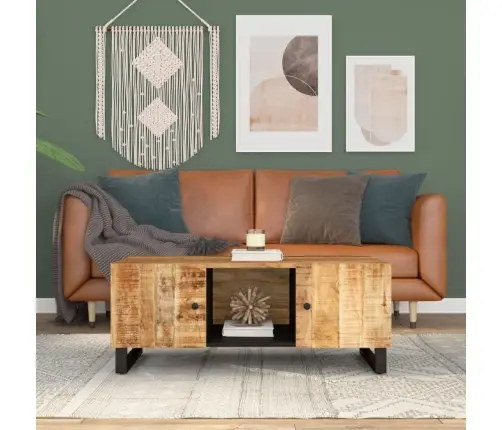 Kafijas Galdiņš, 100X54X40 Cm, Mango Koks, Inženierijas Koks Vidaxl